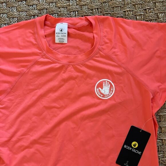Body Glove Smoothies In Motion Solid Short Sleeve Rashguard, Sunset, XL, NWT - Picture 5 of 7